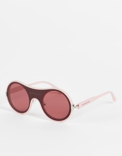 Calvin Klein Jeans pink half eye sunglasses | ASOS