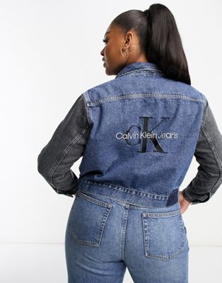 Calvin Klein Jeans Plus 90s denim jacket in indigo-Blue
