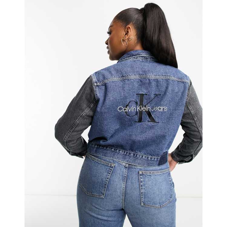 Calvin klein jeans women's cheap trucker jacket