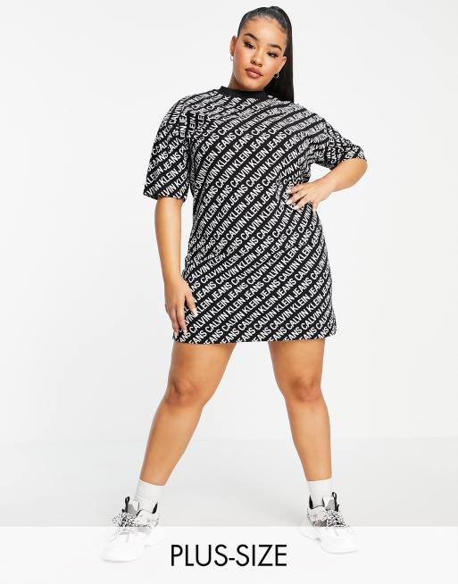 Calvin klein t store shirt dress plus size