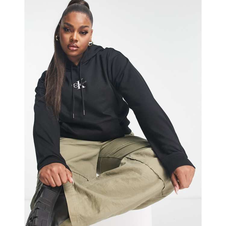 Cropped Monogram Hoodie Calvin Klein®