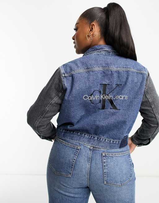Calvin Klein Jeans Plus - Denim jack in jaren 90-stijl in indigo