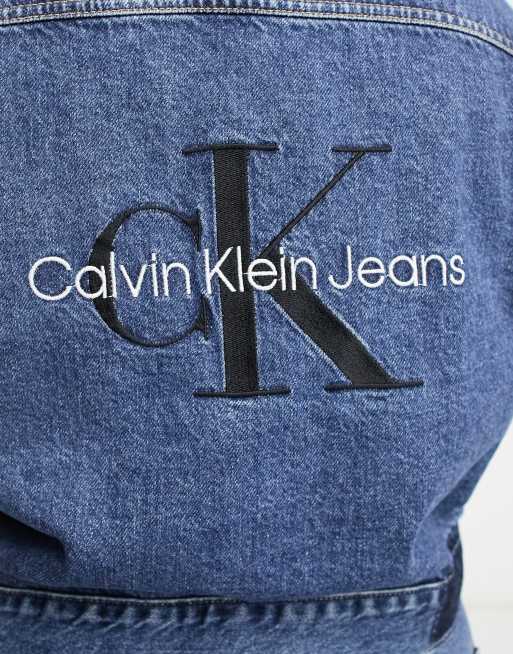 Calvin Klein Jeans Plus - Denim jack in jaren 90-stijl in indigo, 4 van 4