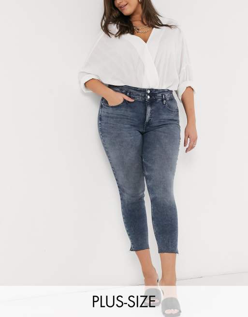 Calvin Klein Jeans Plus high rise skinny ankle grazer jean ASOS