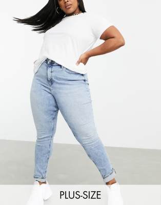 light blue plus size jeans