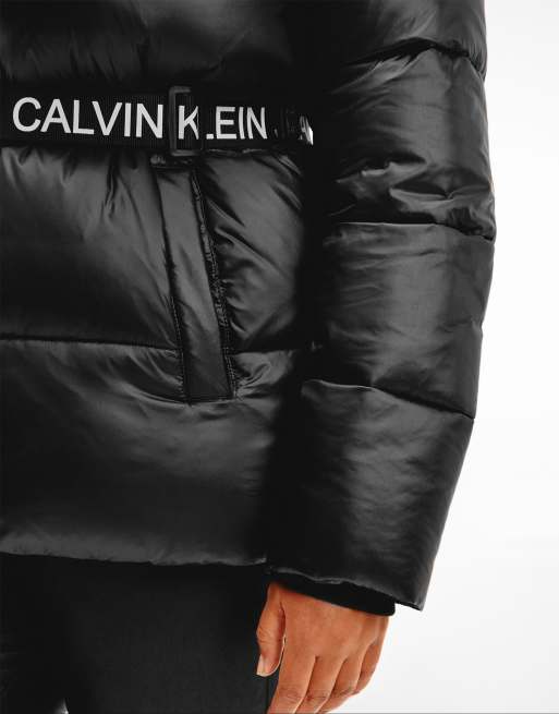 Calvin klein multi logo hotsell puffer jacket