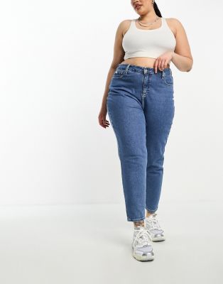 Calvin Klein Jeans 90s straight leg jeans in mid wash blue