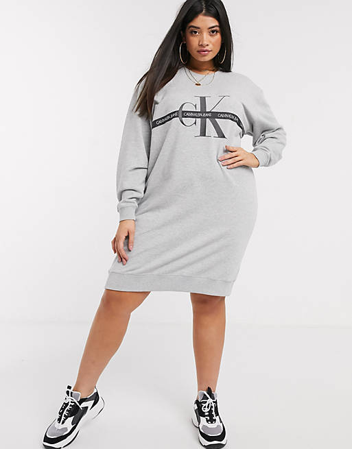 dress sweater with ASOS monogram Plus | Calvin logo Klein Jeans