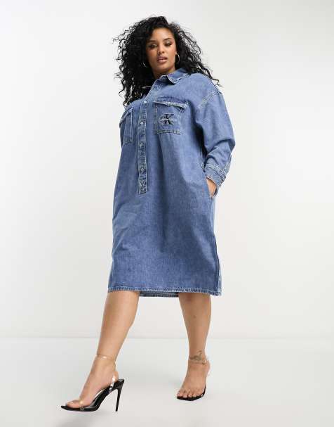 Plus Size Denim Dresses | Shop at ASOS