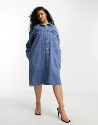 plus size utility shirt dress