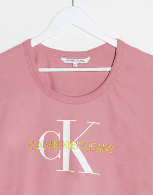 calvin klein jeans t shirt pink