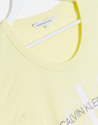 yellow calvin klein shirt