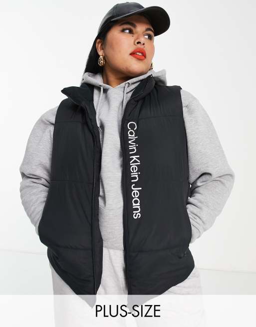 Calvin klein plus size puffer vest hotsell