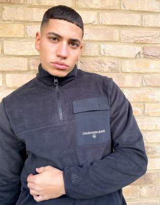 calvin klein jeans polar fleece puffer jacket