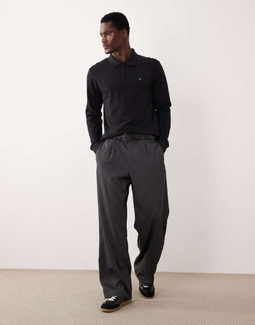 Calvin Klein Jeans - Polo en piqué avec col boutonné - Noir, 2 de 5