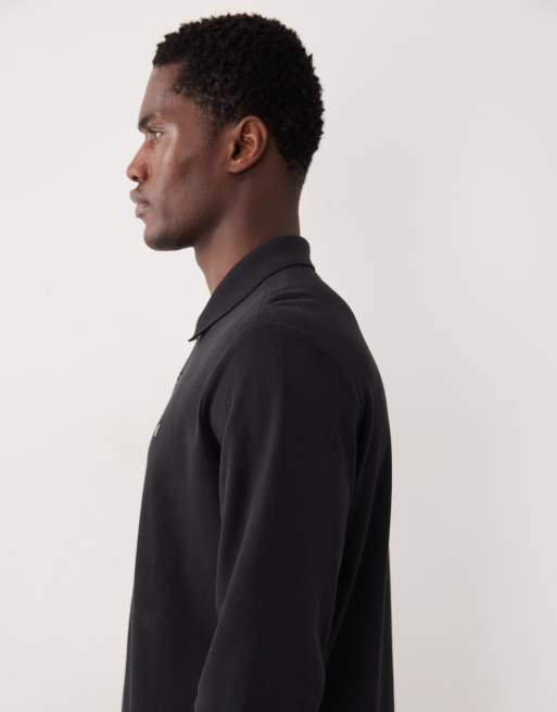 Calvin Klein Jeans - Polo en piqué avec col boutonné - Noir, 4 de 5