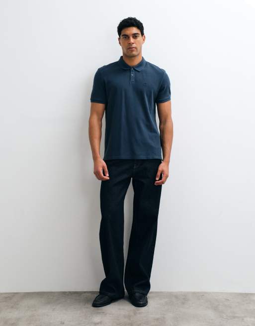 Calvin Klein Jeans polo en piqué bleu marine, 2 de 9