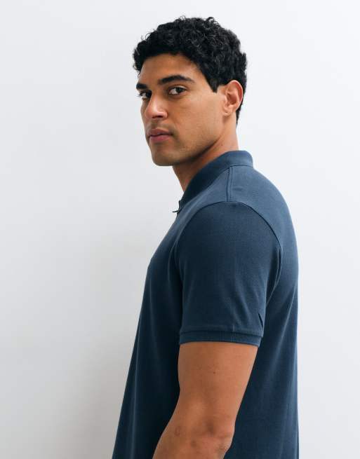 Calvin Klein Jeans polo in piqué blu navy, 4 di 5