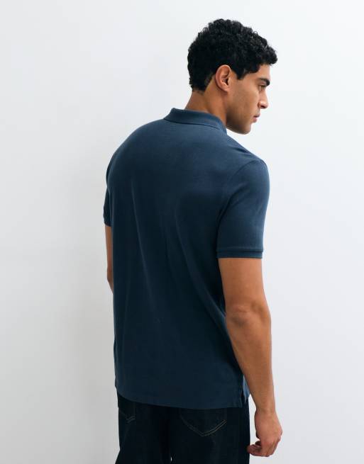 Calvin Klein Jeans polo in piqué blu navy, 5 di 5