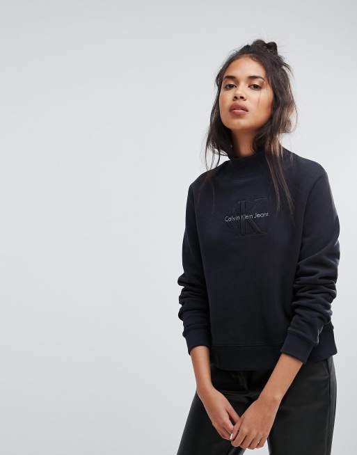 Calvin klein best sale high neck sweatshirt