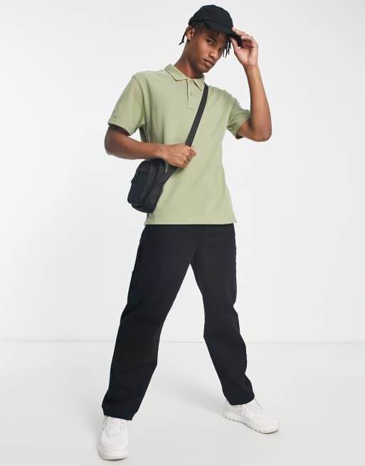 Calvin Klein Jeans polo shirt in sage green, 4 of 4