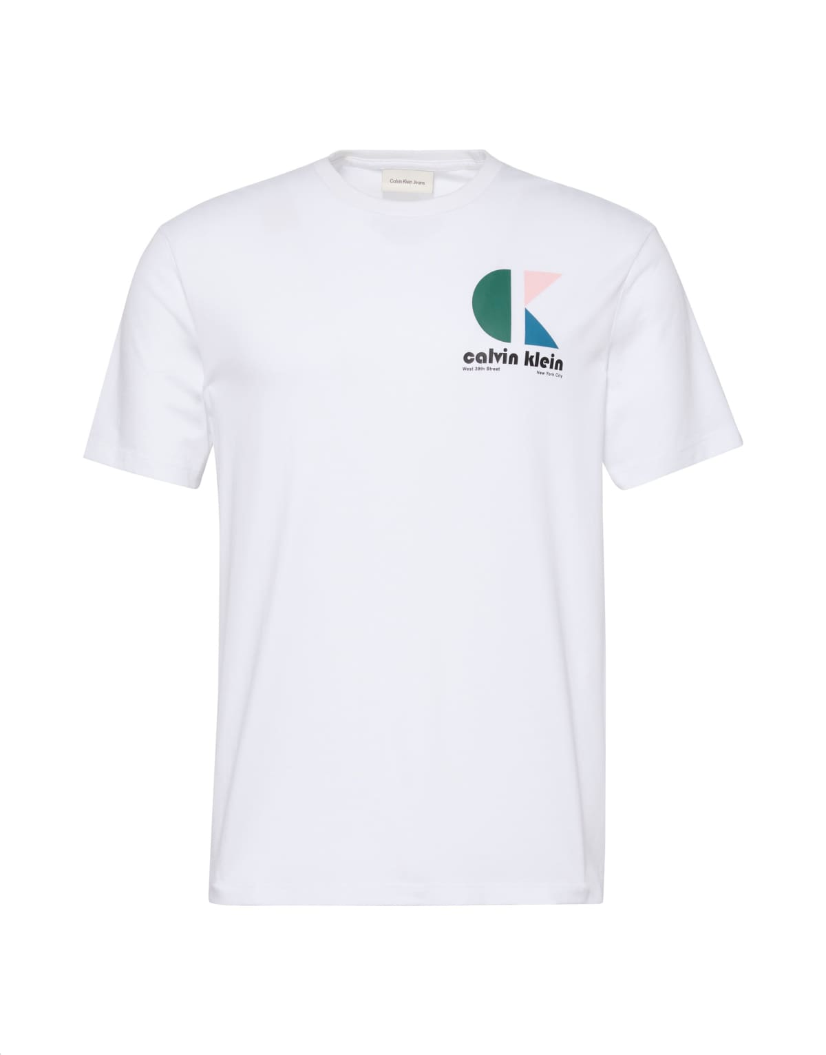 Calvin Klein Jeans pop art back print t-shirt in white
