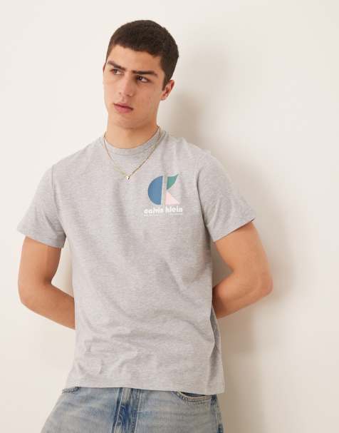 Calvin Klein Jeans pop art print t-shirt in grey - view 1