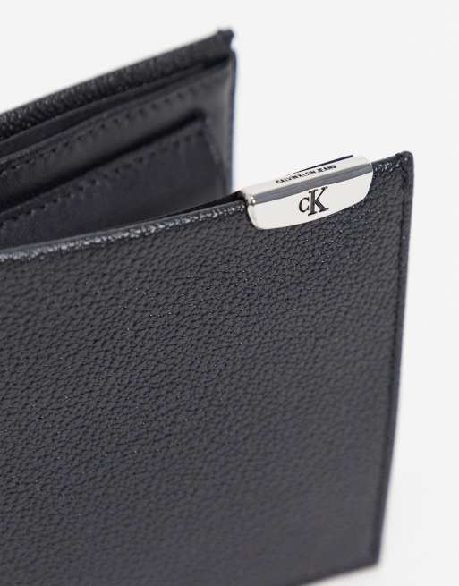Calvin Klein Jeans - Portefeuille à deux volets avec compartiment pour monnaie - Noir, 3 de 4