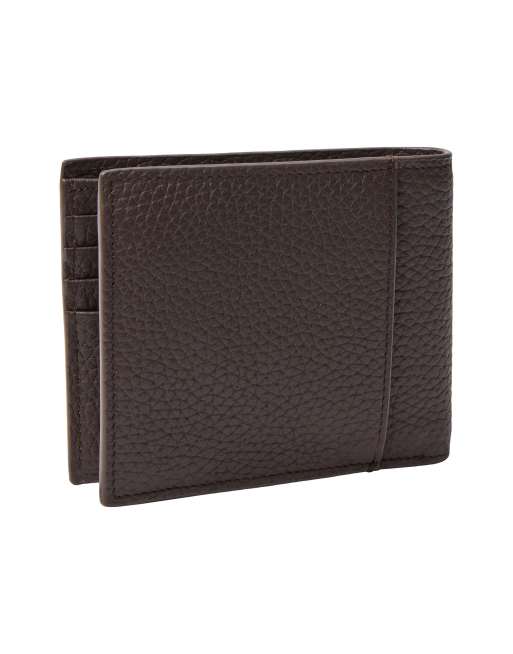 Calvin Klein Jeans - Portefeuille à deux volets en cuir avec logo métallisé - Marron, 3 de 3
