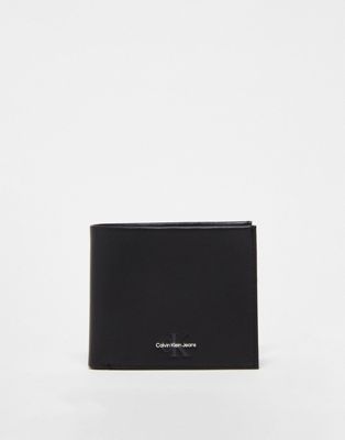 Calvin Klein Jeans monogram soft bifold wallet in black - ASOS Price Checker