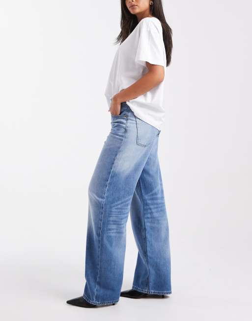 Calvin Klein Jeans - Posede jeans med lav talje i lyseblå vask, 3 af 5
