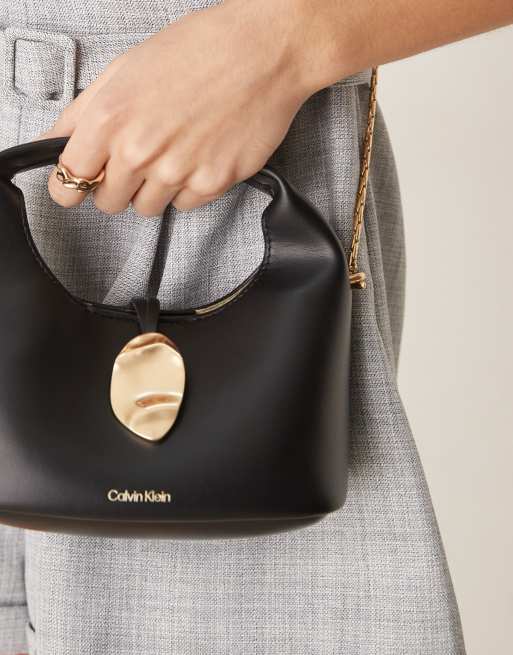 Calvin Klein Jeans - Premium - Sort lille crossbody-taske i læder, 3 af 4