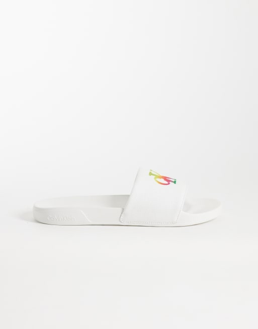 Calvin Klein Jeans – Pride – Białe klapki, 3 z 4
