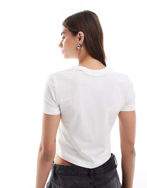 Calvin Klein Jeans – Pride – Biały krótki i obcisły T-shirt unisex, 4 z 4