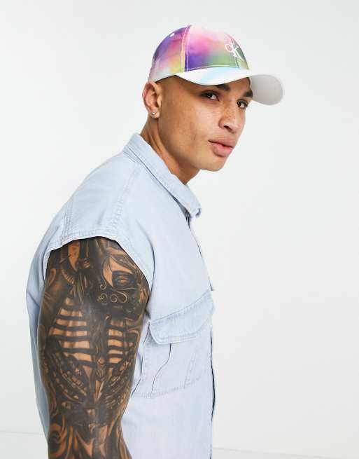 Calvin Klein Jeans pride cap with logo in cloud print ASOS