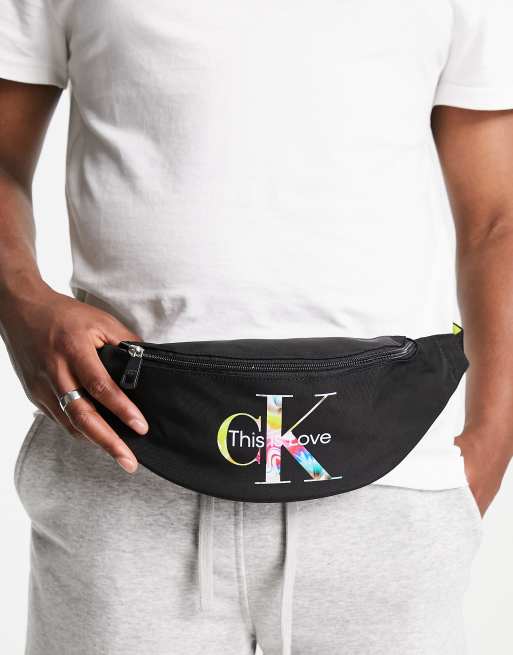 Calvin Klein Jeans - Pride Capsule - Marsupio in poliestere nero - BLACK, 3 di 4