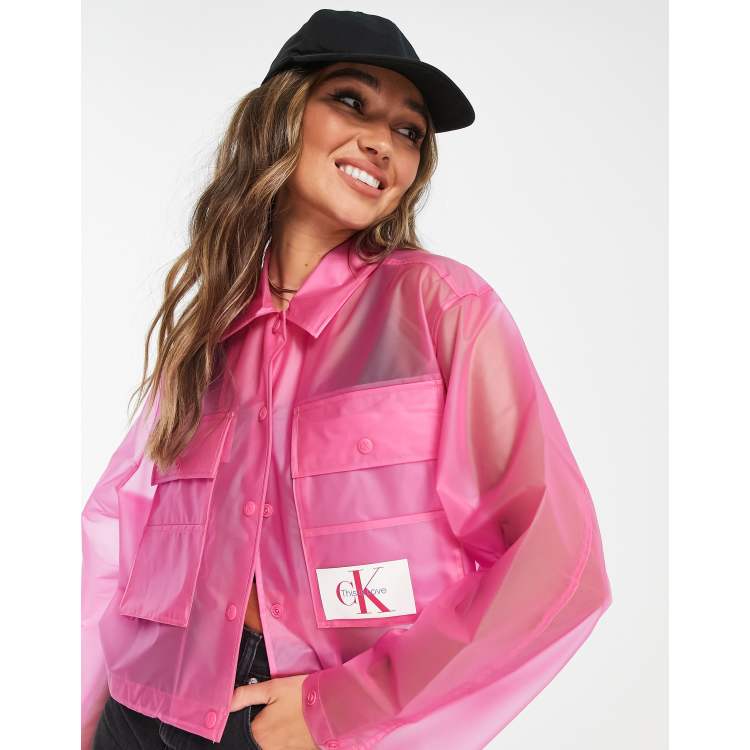 Transparent on sale pink jacket