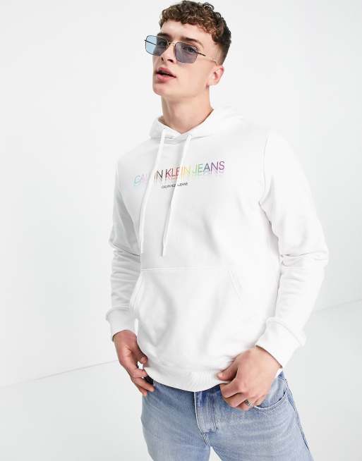 Calvin klein on sale rainbow hoodie