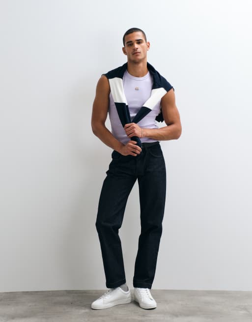 Calvin Klein Jeans Pride rib muscle tank top in lavender, 2 of 5