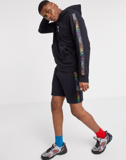 Calvin klein rainbow hoodie sale