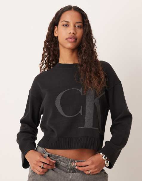 Calvin Klein Jeans - Pull avec grand logo - Noir - view 1
