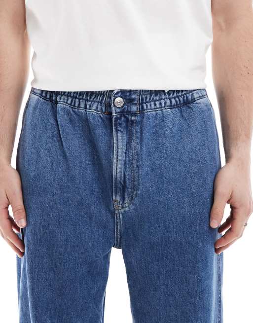 Calvin Klein Jeans pull on 90s loose jeans in mid wash, 4 of 5