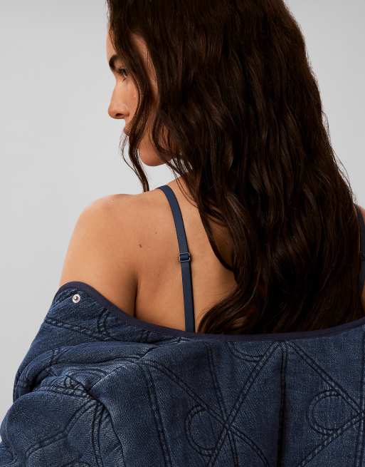 Calvin Klein Jeans Quilted denim liner jacket in ck quilted indigo, 6 of 6