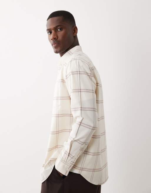 Calvin Klein Jeans - Råhvid Oxford-skjorte med tern, 4 af 5