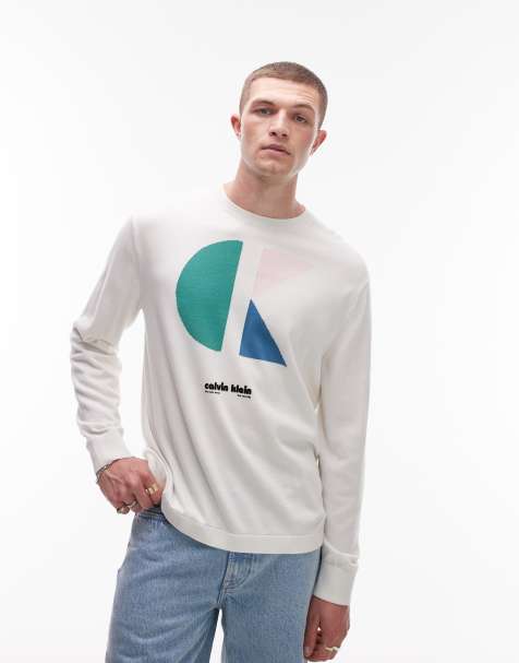 Calvin Klein Jeans - Råhvid sweatshirt med Pop art-print - view 1