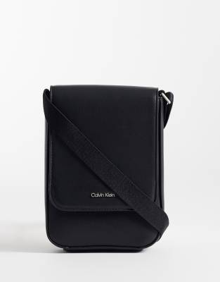 Calvin Klein Calvin Klein Jeans raised logo crossbody bag in black