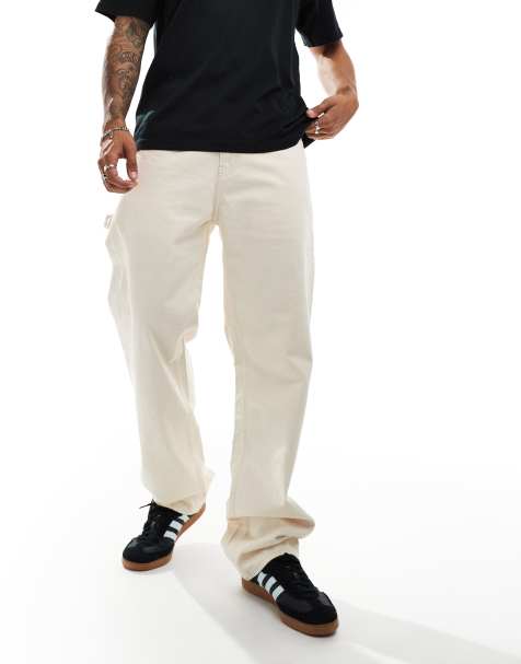 Calvin Klein Jeans - Rechte timmermansjeans in jaren 90-stijl in wit - view 1
