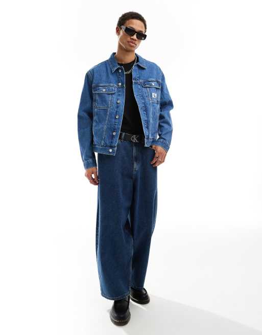 Mid wash denim jacket best sale