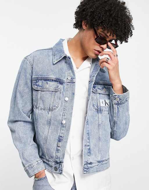 Calvin Klein Jeans regular 90s fit denim jacket in light wash | ASOS