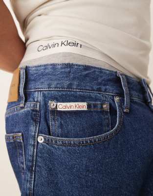 Calvin Klein Jeans Est.1978 Regular Denim Shorts In Blue